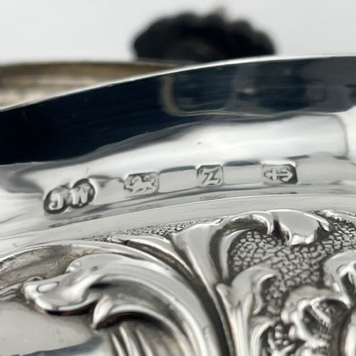 PRETTY STERLING SILVER LATE VICTORIAN THREE PIECE BACHELOR TEA SET - ADDITIONAL PHOTO 9