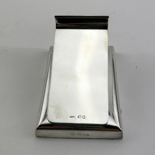 RECTANGULAR ANTIQUE STERLING SILVER DESK PAPER CLIP - ADDITIONAL PHOTO 1