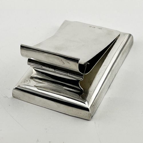 RECTANGULAR ANTIQUE STERLING SILVER DESK PAPER CLIP - ADDITIONAL PHOTO 6