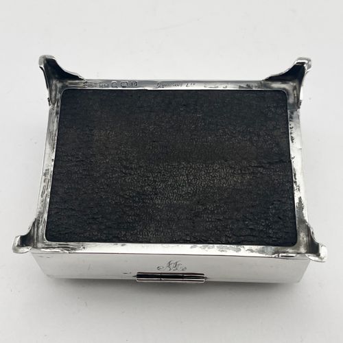 UNUSUAL SHAPED STERLING SILVER JEWELLERY OR TRINKET BOX - ADDITIONAL PHOTO 9