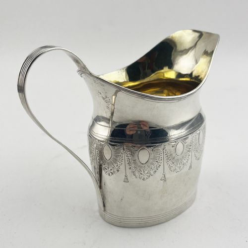 BEAUTIFUL GEORGE III STERLING SILVER CREAM JUG - ADDITIONAL PHOTO 1