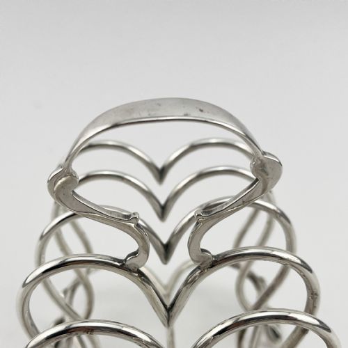 GOOD QUALITY VICTORIAN STERLING SILVER TOAST RACK - ADDITIONAL PHOTO 2