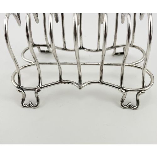GOOD QUALITY VICTORIAN STERLING SILVER TOAST RACK - ADDITIONAL PHOTO 3