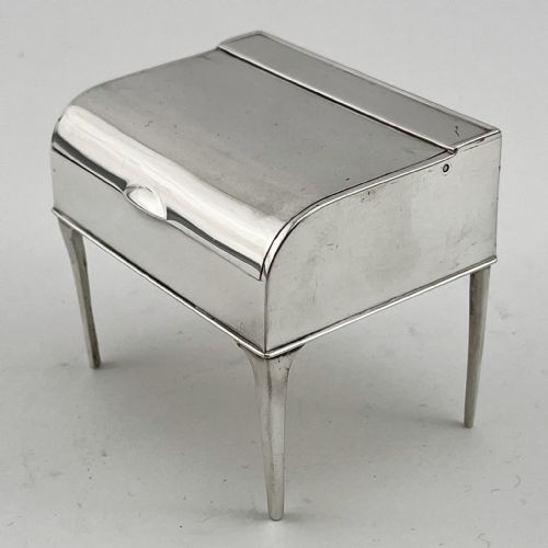 Silver Trinket Box in the Shape of a Writing Desk