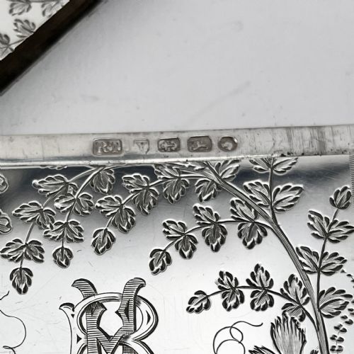BEAUTIFULLY ENGRAVED VICTORIAN STERLING SILVER CARD CASE - ADDITIONAL PHOTO 3