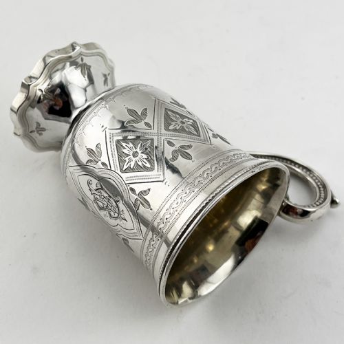 GOOD QUALITY VICTORIAN STERLING SILVER CHRISTENING MUG - ADDITIONAL PHOTO 2