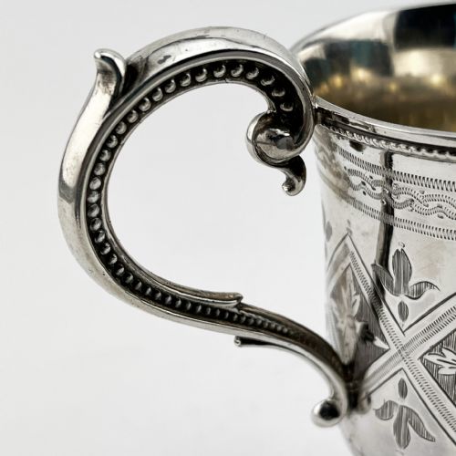 GOOD QUALITY VICTORIAN STERLING SILVER CHRISTENING MUG - ADDITIONAL PHOTO 3