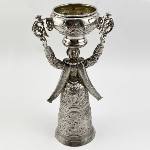 BERNARD MULLER STERLING SILVER WAGER OR MARRIAGE CUP - ADDITIONAL PHOTO 3