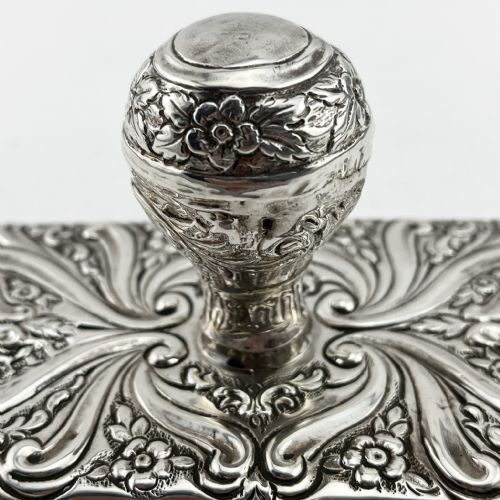DECORATIVE VICTORIAN STERLING SILVER BLOTTER - ADDITIONAL PHOTO 1