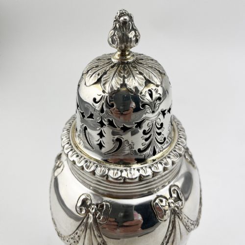 NATHAN HAYES EDWARDIAN STERLING SILVER SUGAR CASTER - ADDITIONAL PHOTO 2