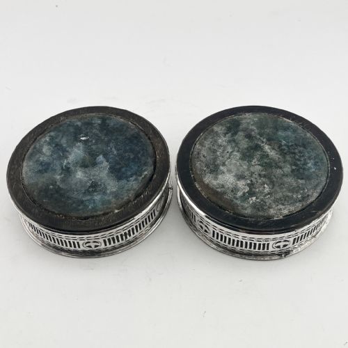 PAIR OF GEORGE III OLD SHEFFIELD PLATE WINE COASTERS - ADDITIONAL PHOTO 3