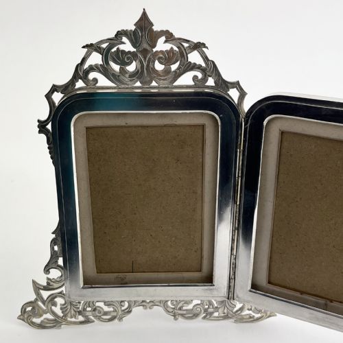 HARDY BROTHERS VICTORIAN SILVER PLATED DOUBLE PHOTO FRAME - ADDITIONAL PHOTO 5
