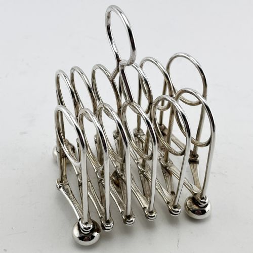 VICTORIAN SILVER PLATED EXPANDING TOAST RACK - ADDITIONAL PHOTO 1