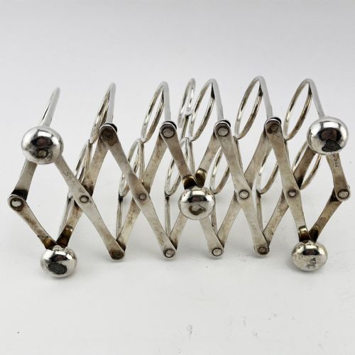 VICTORIAN SILVER PLATED EXPANDING TOAST RACK - ADDITIONAL PHOTO 3
