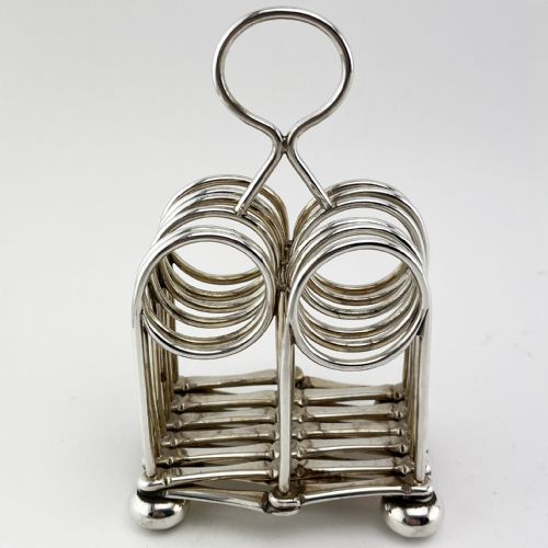 VICTORIAN SILVER PLATED EXPANDING TOAST RACK - ADDITIONAL PHOTO 5