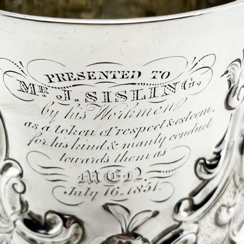 QUALITY GEORGE III STERLING SILVER GOBLET OR TROPHY - ADDITIONAL PHOTO 2