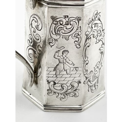 EARLY VICTORIAN OCTAGONAL STERLING SILVER CHRISTENING MUG - ADDITIONAL PHOTO 5