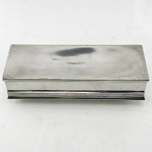 PLAIN EDWARDIAN STERLING SILVER JEWELLERY OR TRINKET BOX - ADDITIONAL PHOTO 5