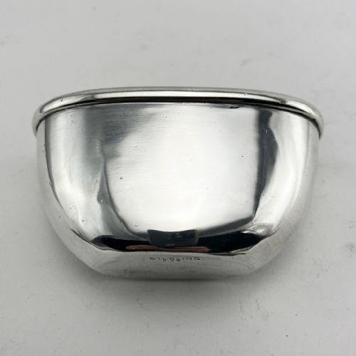 FLORAL PATTERN OVAL STERLING SILVER HIP FLASK - ADDITIONAL PHOTO 6