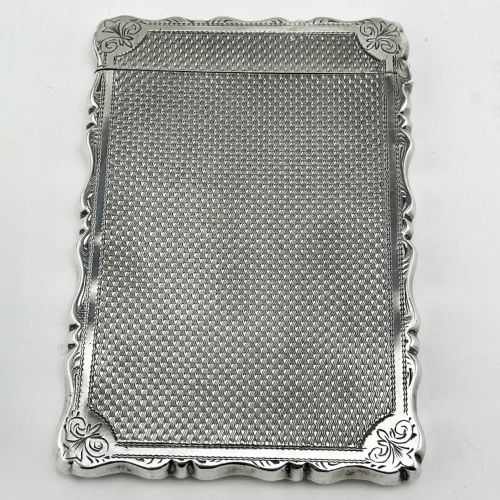 VICTORIAN STERLING SILVER VISITING CARD CASE - ADDITIONAL PHOTO 3