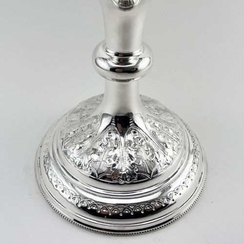 VERY LARGE VICTORIAN SILVER PLATED LIDDED TROPHY CUP - ADDITIONAL PHOTO 4
