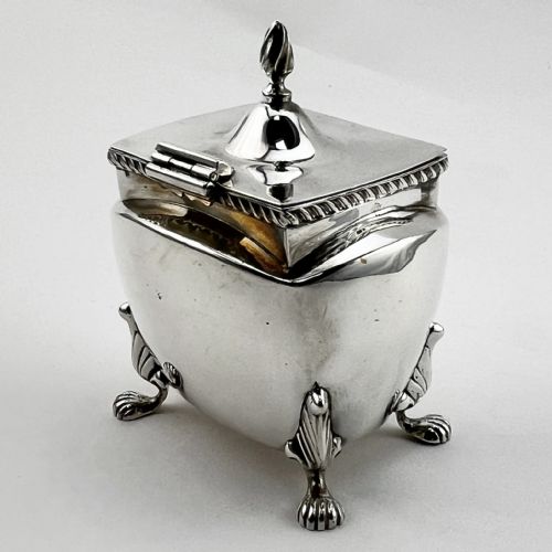 LATE VICTORIAN STERLING SILVER TEA CADDY - ADDITIONAL PHOTO 1