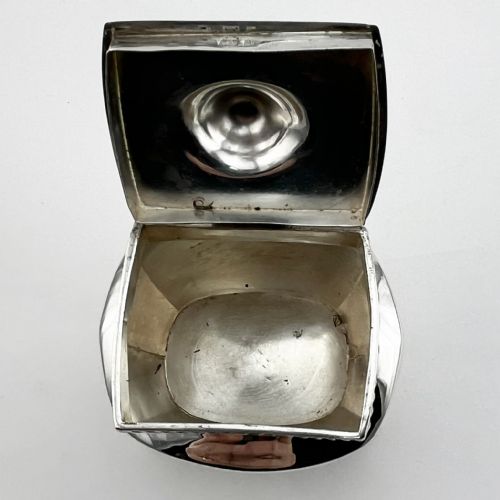 LATE VICTORIAN STERLING SILVER TEA CADDY - ADDITIONAL PHOTO 4