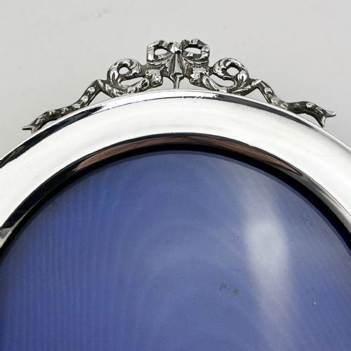 ROUND CHESTER STERLING SILVER EDWARDIAN PHOTO FRAME - ADDITIONAL PHOTO 2