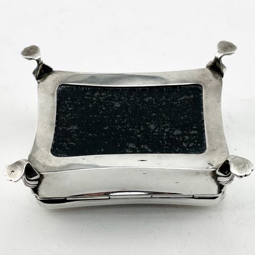 ANTIQUE STERLING SILVER RECTANGULAR JEWELLERY OR TRINKET BOX - ADDITIONAL PHOTO 6