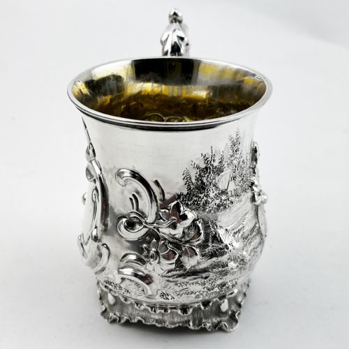 VICTORIAN STERLING SILVER CHRISTENING MUG - ADDITIONAL PHOTO 2