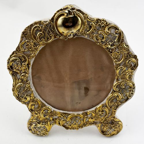 GILT VICTORIAN STERLING SILVER PHOTO FRAME - ADDITIONAL PHOTO 1
