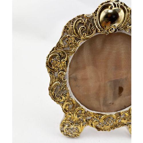 GILT VICTORIAN STERLING SILVER PHOTO FRAME - ADDITIONAL PHOTO 4