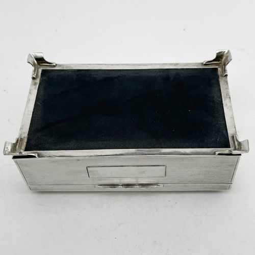 ENGINE TURNED STERLING SILVER TRINKET OR CIGARETTE BOX - ADDITIONAL PHOTO 7