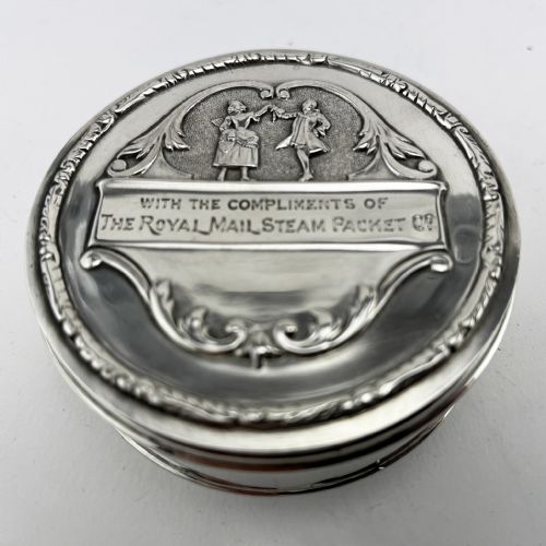 ELKINGTON CO STERLING SILVER BOX OR COMPACT OR TRINKET BOX - ADDITIONAL PHOTO 1