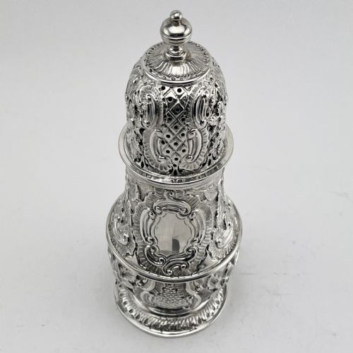 IMPRESSIVE VICTORIAN STERLING SILVER SUGAR CASTER
