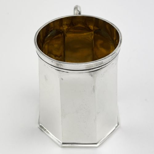SMART PLAIN STERLING SILVER CHRISTENING MUG - ADDITIONAL PHOTO 1