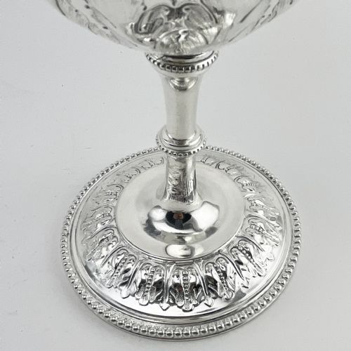 DECORATIVE VICTORIAN SILVER PLATED TROPHY CUP - ADDITIONAL PHOTO 4