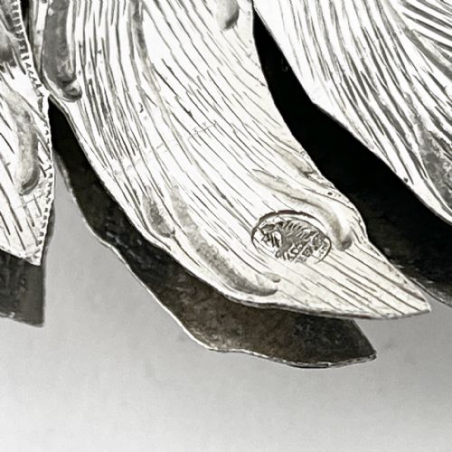 CONTINENTAL STERLING SILVER STANDING FIGHTING COCKERELS - ADDITIONAL PHOTO 7