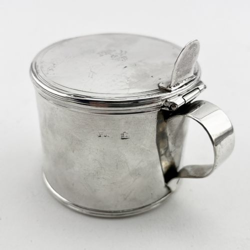 PLAIN GEORGE III STERLING SILVER MUSTARD POT - ADDITIONAL PHOTO 2