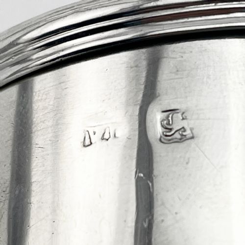 PLAIN GEORGE III STERLING SILVER MUSTARD POT - ADDITIONAL PHOTO 3