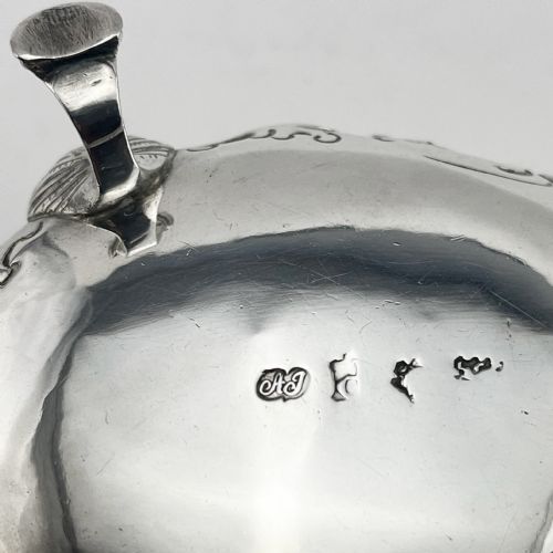 CHARMING GEORGE II EMBOSSED STERLING SILVER SAUCE BOAT - ADDITIONAL PHOTO 4