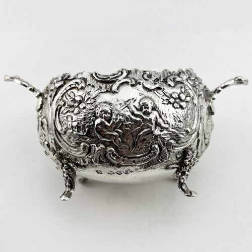 VICTORIAN STERLING SILVER SUGAR BOWL WITH SIFTER SPOON - ADDITIONAL PHOTO 2