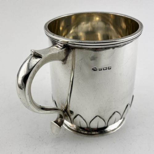 STERLING SILVER PINT MUG WITH PLAIN BODY - ADDITIONAL PHOTO 2