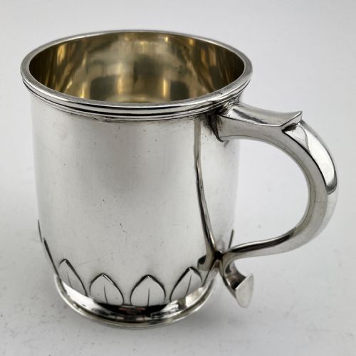 STERLING SILVER PINT MUG WITH PLAIN BODY - ADDITIONAL PHOTO 3