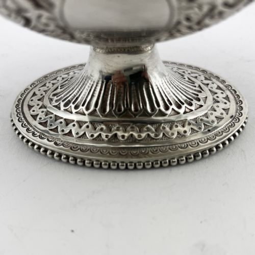 PRETTY VICTORIAN STERLING SILVER SUGAR BASKET - ADDITIONAL PHOTO 3