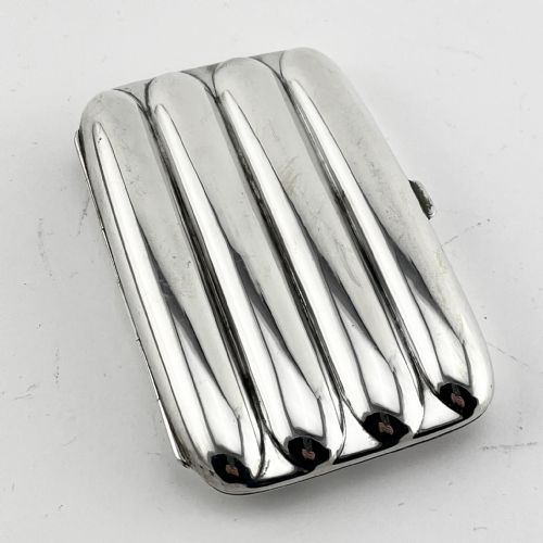 SMART PLAIN STERLING SILVER TORPEDO SHAPED POCKET CIGAR CASE