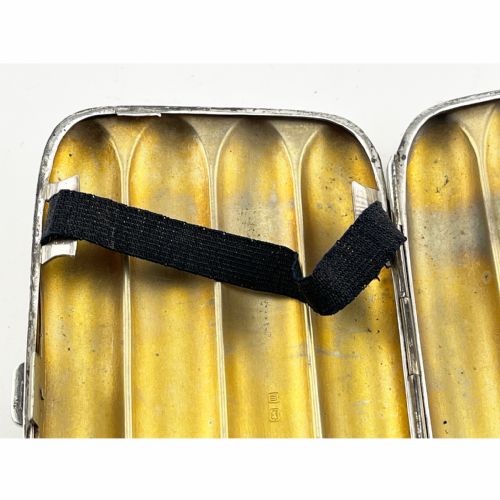 SMART PLAIN STERLING SILVER TORPEDO SHAPED POCKET CIGAR CASE - ADDITIONAL PHOTO 2