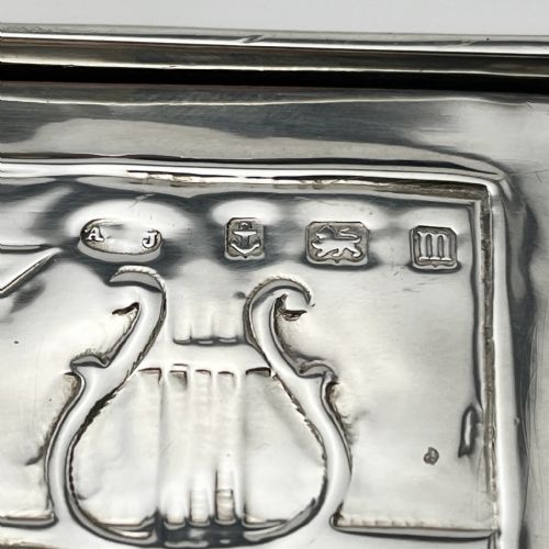 ARTS CRAFTS STYLE EDWARDIAN STERLING SILVER BOX - ADDITIONAL PHOTO 5