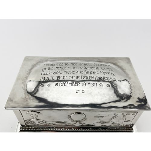 ARTS CRAFTS STYLE EDWARDIAN STERLING SILVER BOX - ADDITIONAL PHOTO 6