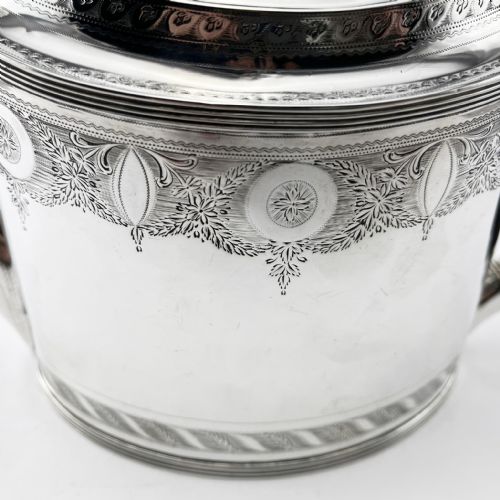 GEORGE III PETER AND ANNE BATEMAN STERLING SILVER TEAPOT - ADDITIONAL PHOTO 3
